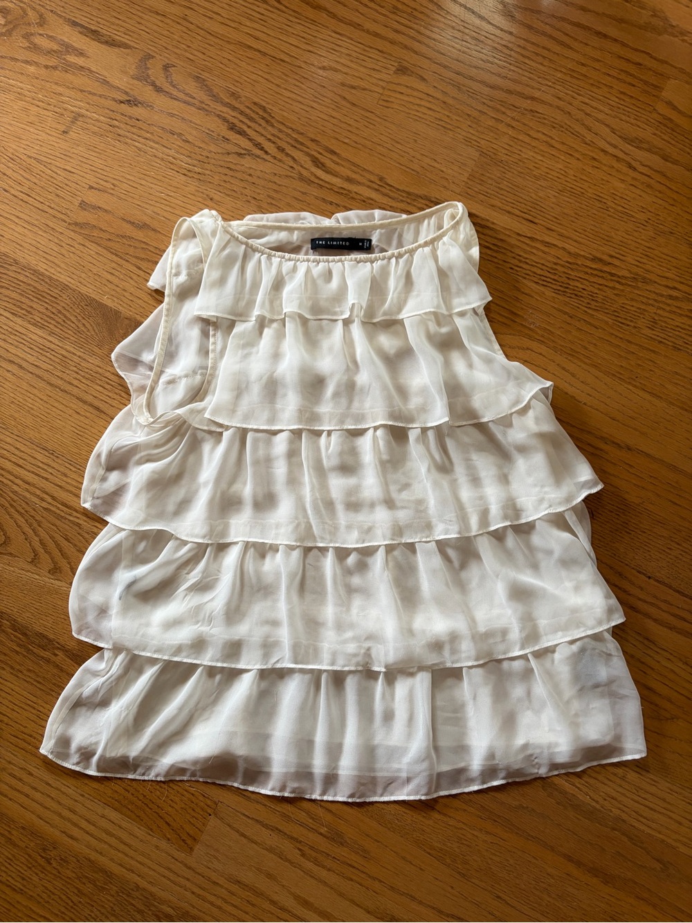 Women's The Limited Ruffle Sleeveless Top Shirt Size Medium Cute
